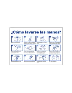 53816 Paquete De 5 Carteles Informativo - Lavado De Manos...