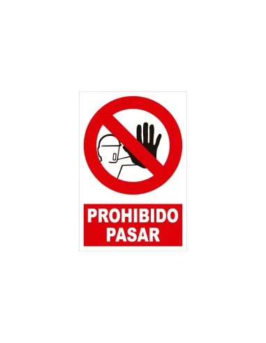 53817 Paquete De 5 Carteles De Prohibición - Prohibido Pasar JBM