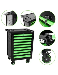 53867 Carro De Herramientas Con 9 Cajones Con Separadores...