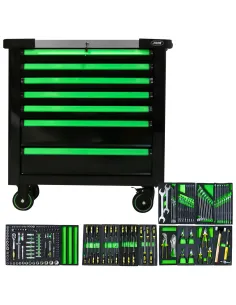 53912 Carro De Herramientas Xl Con 7 Cajones Verde JBM