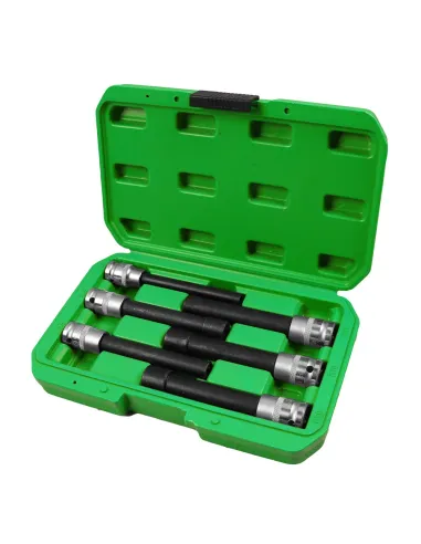 53915 Set De 6 Vasos 1/2" Torx Tipo E Extra Largos JBM