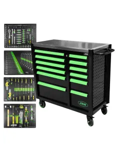 53939 Carro De Herramientas Con 12 Cajones - Verde -...