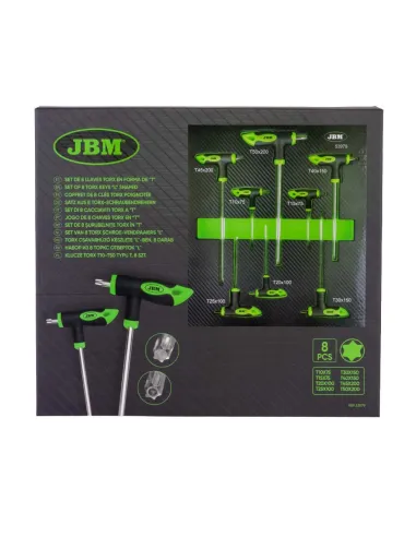 53979 Set De 8 Llaves Torx En Forma De "T" JBM