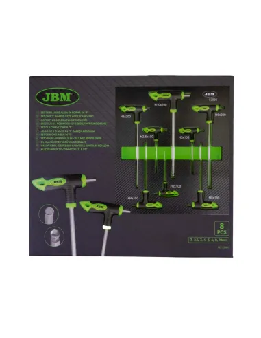 53980 Set De 8 Llaves Allen En Forma De "T" JBM