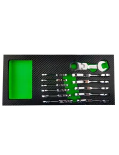 54032 Set De 12 Llaves Mini Combinadas Articuladas Con...