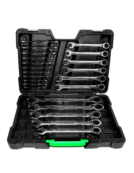 Set de 22 Llaves Combinadas con Trinquete en Maletín JBM 54041