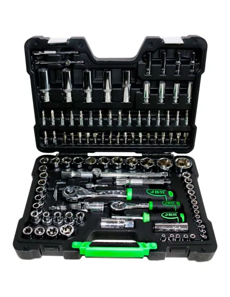 Maletín Herramientas Jbm 108 Piezas 54048 Con Vasos Hexagonales