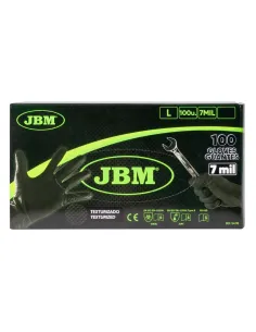 54178 Guantes negros Desechables De nitrilo T:L 7,0Mil100...