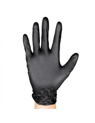 54179 Guantes negros Desechables De nitrilo T:Xl 7,0Mil90 Uds. JBM