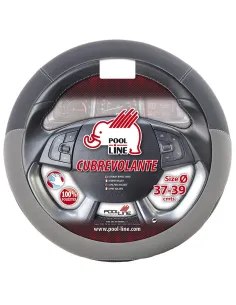 Cubrevolante Polipiel "Monza" Color Negro/Gris Med. 37 - 39