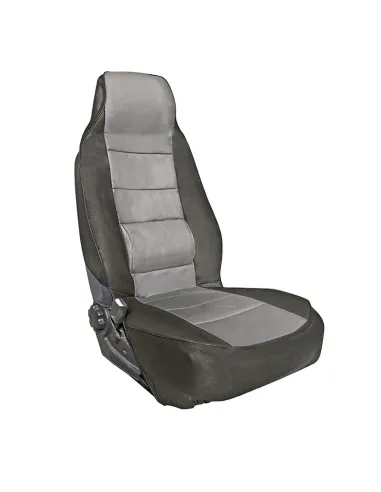 Funda Asiento Anatomica Driver Polipiel Color Negro / Gris