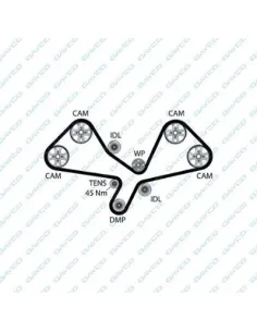 Correa de distribución Audi / Toyota 941047 281 dientes