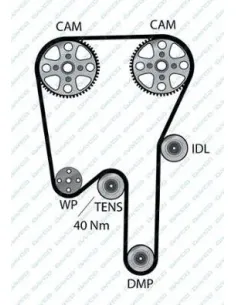 Correa de distribución Dayco 941112 para Volvo S70 / Volvo V70 I