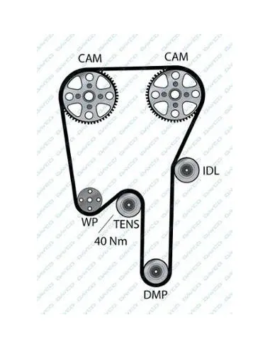 Correa de distribución Dayco 941112 para Volvo S70 / Volvo V70 I