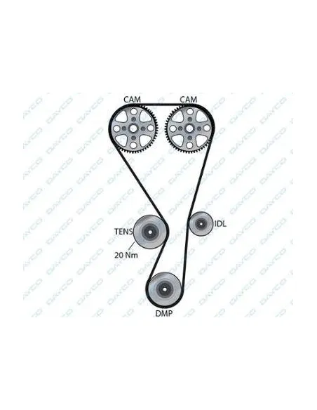 941128 Correa dentada Dayco SUSTITUIDA POR 941188