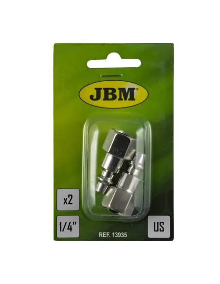 13935 Conector Macho Us - Rosca Hembra 1/4"2Uds JBM