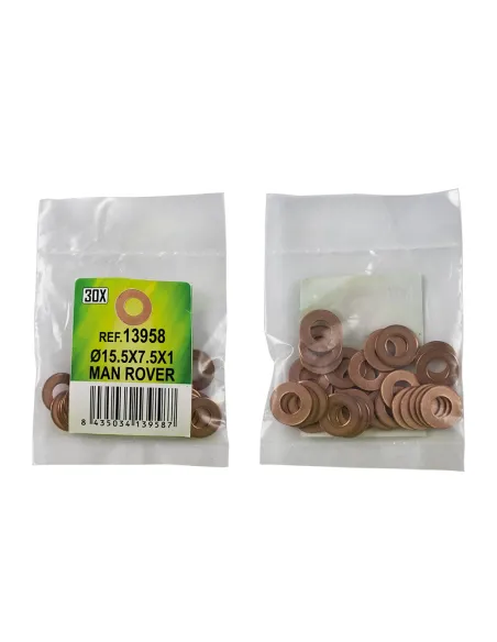 13958 Bolsa De 30 Arandelas De Cobre Para Inyectores - 15.5X7.5X JBM