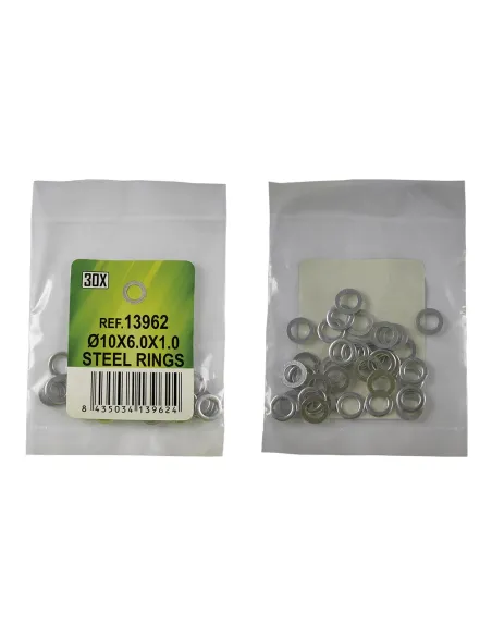 13962 Bolsa De 30 Arandelas De Acero - 10X6.0X1.0 JBM