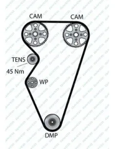 Correa de distribución Land Rover / Rover 94827 143 dientes