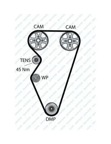 Correa de distribución Land Rover / Rover 94827 143 dientes