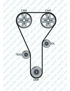 Correa de distribución Mazda 94854 133 dientes