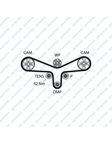 Correa de distribución Audi / škoda 94897 207 dientes