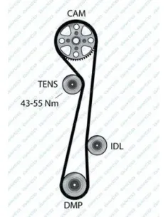 Correa de distribución Hyundai / KIA 94968 123 dientes