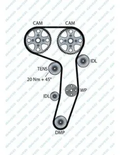 Dayco 94970 - Correa dentada Golf V