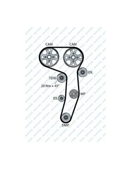 Dayco 94970 - Correa dentada Golf V