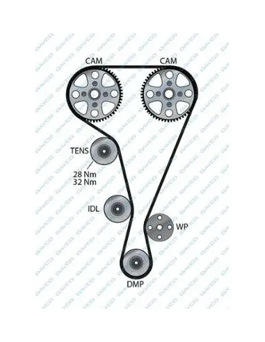 Correa de distribución Nissan / Opel 94978 126 dientes