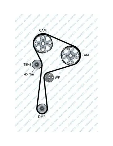 Correa de distribución Nissan / Renault 94982 133 dientes