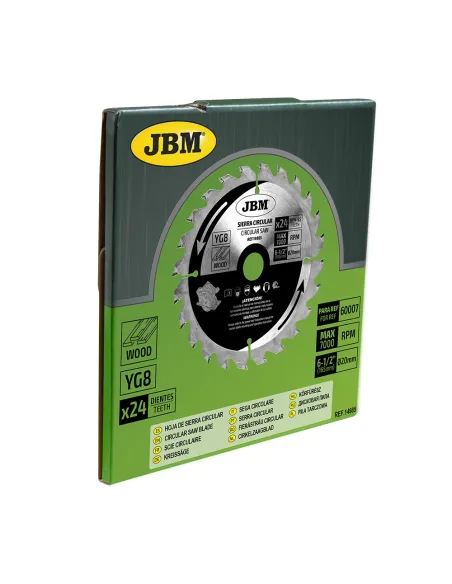 14985 Hoja De Sierra Circular 24T 165Mm Para Madera Para Ref. 6000 JBM