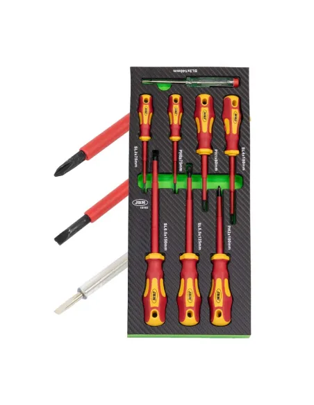 15162 Set De 8 Destornilladores Aislados Vde En  MóDulo Eva Fibra JBM