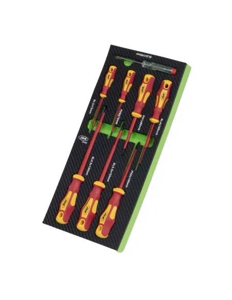 15162 Set De 8 Destornilladores Aislados Vde En  MóDulo Eva Fibra JBM