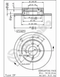 08.4365.10 Disco de freno Brembo