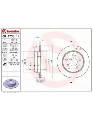 08.4738.14 Disco de freno Brembo