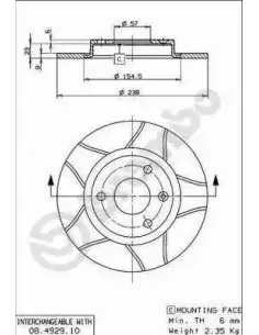 08492975 Disco de freno Brembo
