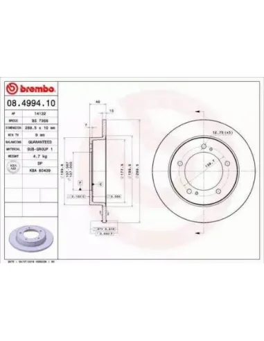 08.4994.10 Disco de freno Brembo