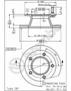 08.5181.10 Disco de freno Brembo