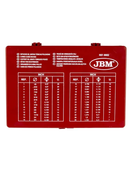 50652 Estuche De Juntas TóRicas Pulgadas JBM