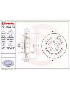 08.5288.10 Disco de freno Brembo