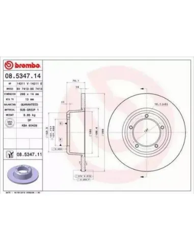 08.5347.11 Disco de freno Brembo