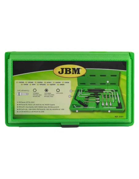 51501 Set De 12 Piezas Para La Extracción De Airbags JBM