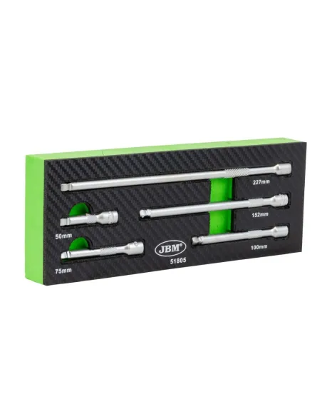 51805 Set De Barras De Extensión  De 1/4" Con Cabota Redonda JBM