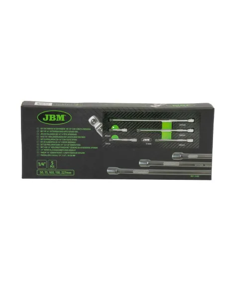 51805 Set De Barras De Extensión  De 1/4" Con Cabota Redonda JBM