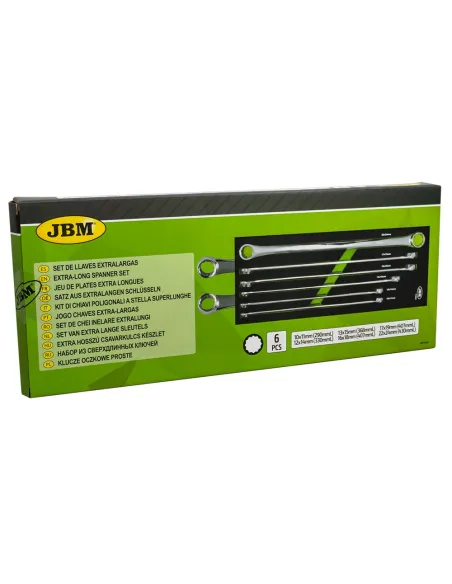 51864 Kit De 6 Llaves Extralargas De 12 Cantos JBM