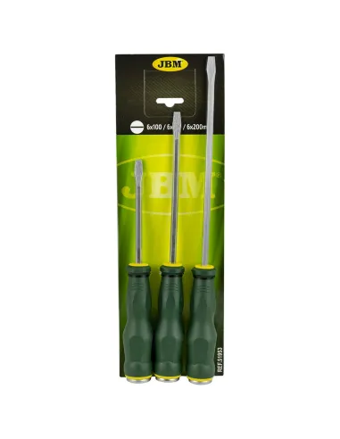 51953 Set De 3 Destornilladores Planos JBM