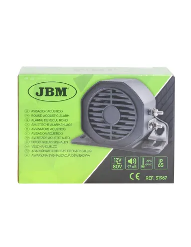 51967 Avisador Acásstico 12V-80V - Redondo JBM