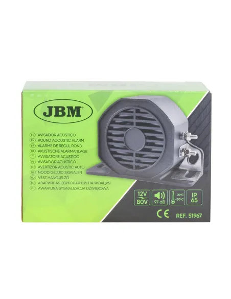 51967 Avisador Acásstico 12V-80V - Redondo JBM