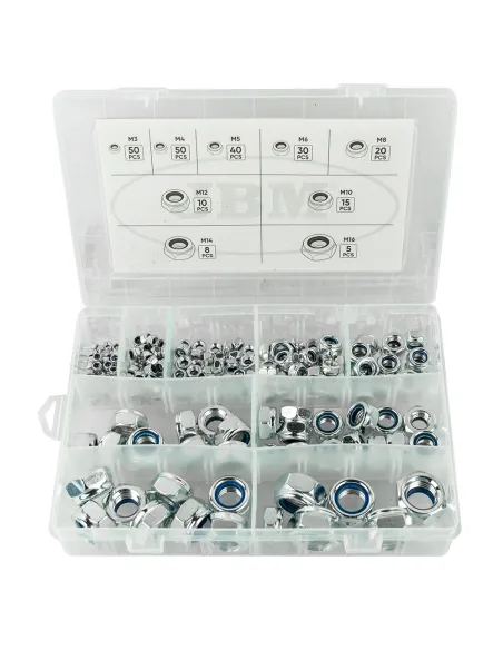 52029 Estuche Tuercas Autoblocantes 228 Piezas JBM